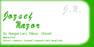 jozsef mazor business card